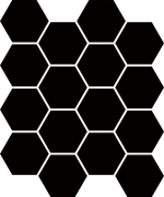 Мозаика Paradyz Uniwersalna Mozaika Prasowana Nero Hexagon 22х25,5 см M-P-220X255-1-UNIW.NEHE