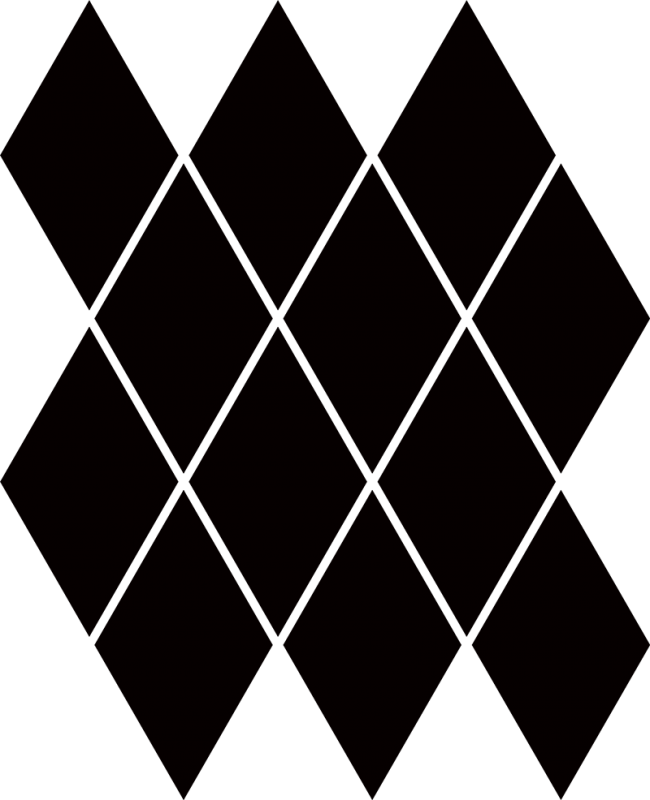 Мозаика Paradyz Uniwersalna Mozaika Prasowana Nero Romb Pillow 20,6х23,7 см M-P-206X237-1-UNIW.NEROPI