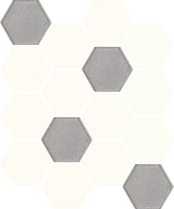Мозаика Paradyz Uniwersalna Mozaika Prasowana Bianco Hexagon Mix 22х25,5 см M-P-220X255-1-UNIW.BIHEMX