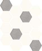 Мозаика Paradyz Uniwersalna Mozaika Prasowana Bianco Hexagon Mix 22х25,5 см M-P-220X255-1-UNIW.BIHEMX