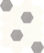 Мозаика Paradyz Uniwersalna Mozaika Prasowana Bianco Hexagon Mix 22х25,5 см M-P-220X255-1-UNIW.BIHEMX