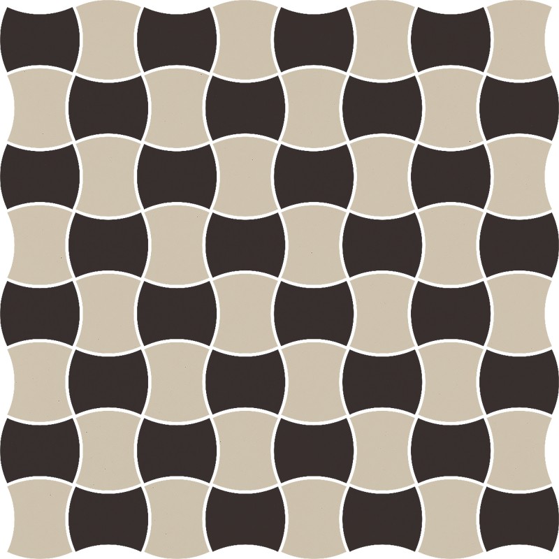 Мозаїка Paradyz Modernizm Nero Prasowana K.3,6X4,4 Mix C 30,86x30,86 см M-P-309X309-1-MODM.NEMXC