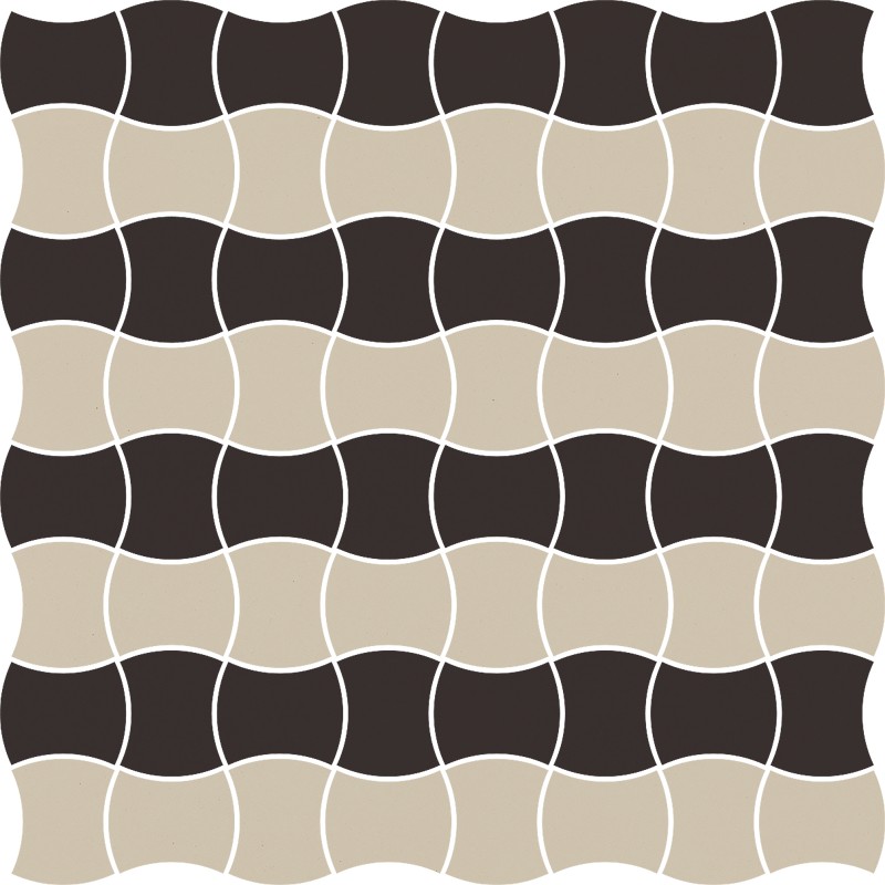 Мозаика Paradyz Modernizm Nero Prasowana K.3,6X4,4 Mix B 30,86x30,86 см M-P-309X309-1-MODM.NEMXB