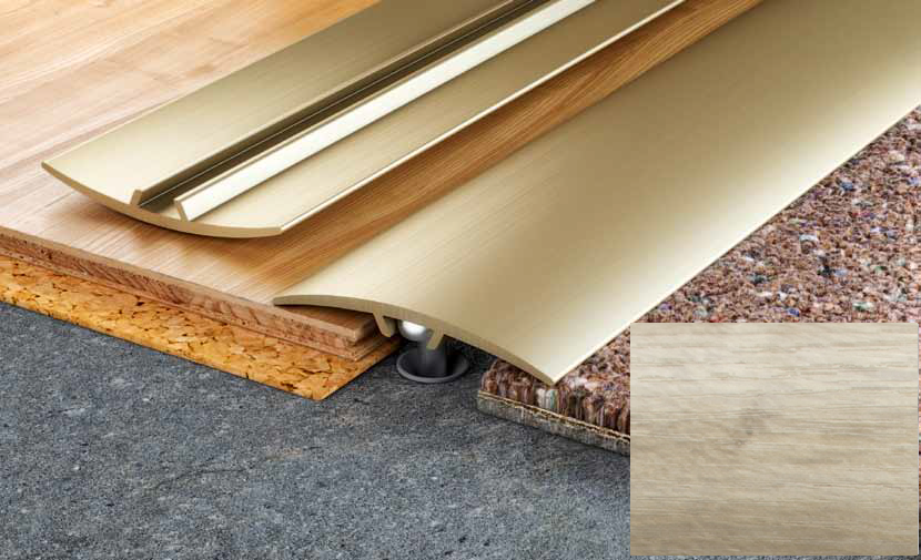 Алюминиевый порог Salag Stratus S11 с клеем 0.91 м ясень песчаный S11A22