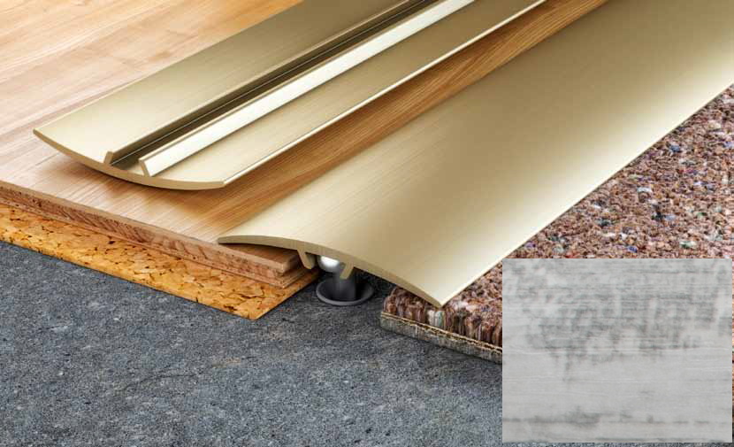 Алюмінієвий поріг Salag Stratus S11 з клеєм 1.82 м сірий кедр S11C20