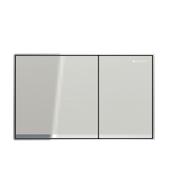 Кнопка смыва для унитаза Geberit Sigma60 двойной смыв песочно-серый/глянцевый хром 115.640.JL.1