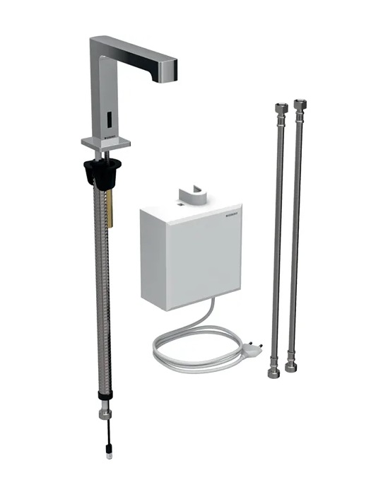 Смеситель для раковины Geberit Brenta электронный с термостатом питание от сети хром 116.177.21.1