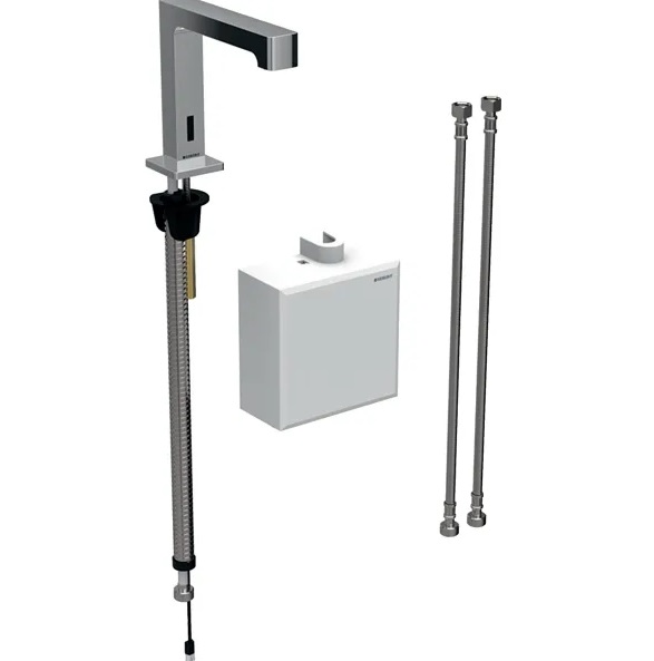 Смеситель для раковины Geberit Brenta электронный с термостатом питание от батареи хром 116.178.21.1