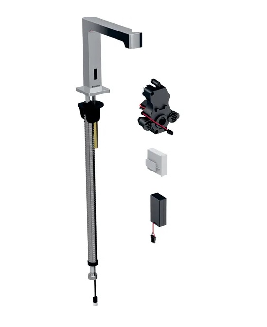 Змішувач для раковини Geberit Brenta електронний з термостатом харчування від батареї хром 116.198.21.1