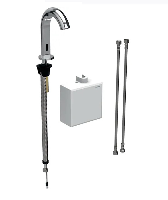 Смеситель для раковины Geberit Piave электронный с термостатом питание от батареи хром 116.168.21.1