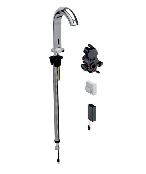 Смеситель для раковины Geberit Piave электронный с термостатом питание от батареи хром 116.188.21.1