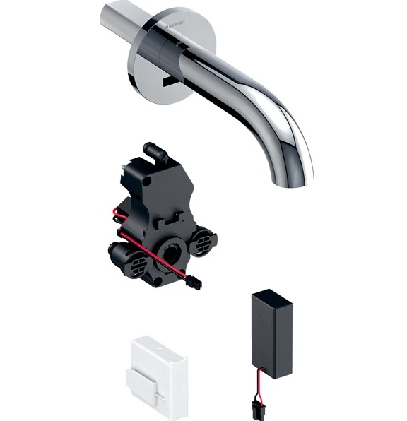 Смеситель для раковины Geberit Piave электронный с термостатом питание от батареи хром 116.268.21.1
