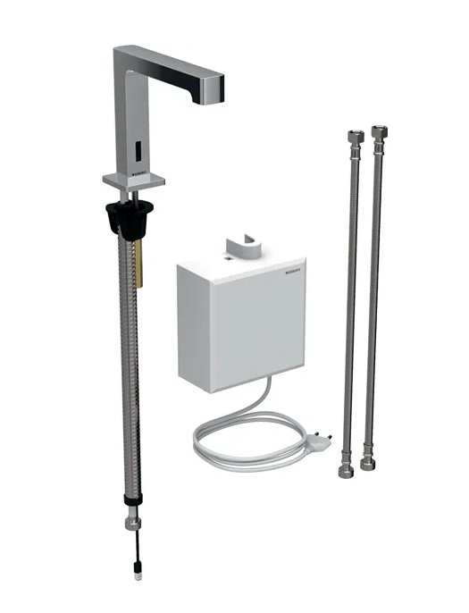 Смеситель для раковины Geberit Brenta электронный с термостатом питание от сети хром 116.177.21.1