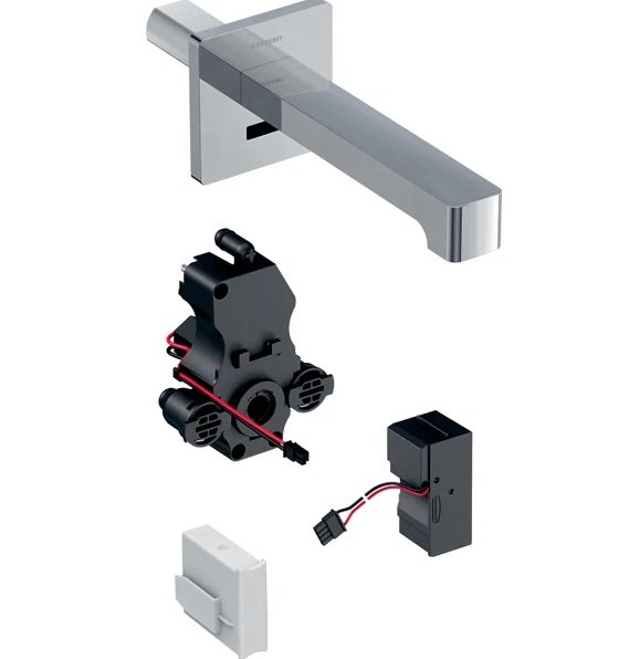 Змішувач для раковини Geberit Brenta електронний з термостатом живлення від мережі хром 116.277.21.1