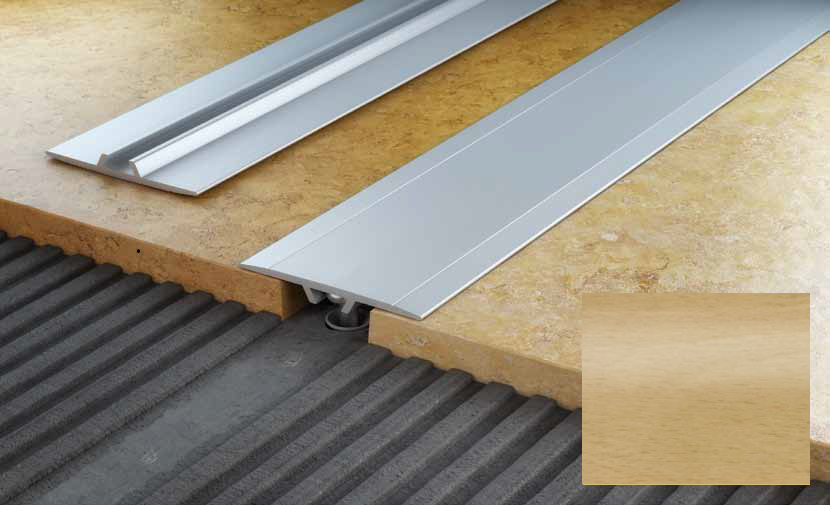 Алюмінієвий поріг Salag Stratus S12 з клеєм 1.82 м бук S12C01