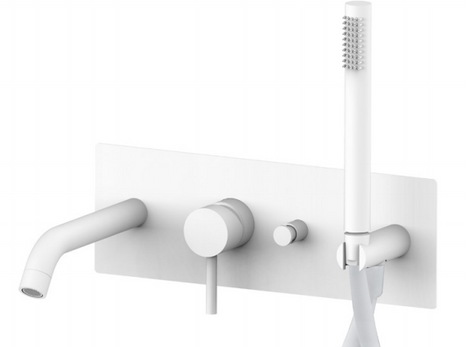 Смеситель для ванны Paffoni Light белый матовый LIG 001 BO