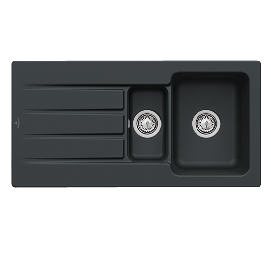 Мийка для кухні Villeroy & Boch Architectura 60 XR 100х51 см кераміка ebony 336501S5