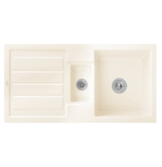 Мойка для кухни Villeroy & Boch Flavia 60 101х51 см керамика сrema 330401KR