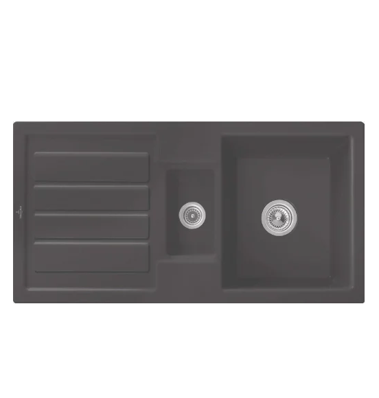 Мийка для кухні Villeroy & Boch Flavia 60 101х51 см кераміка graphite 330401i4