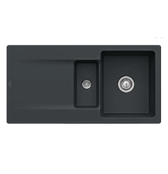 Мийка для кухні Villeroy & Boch Siluet 60 R 100х51 см кераміка ebony 333701S5