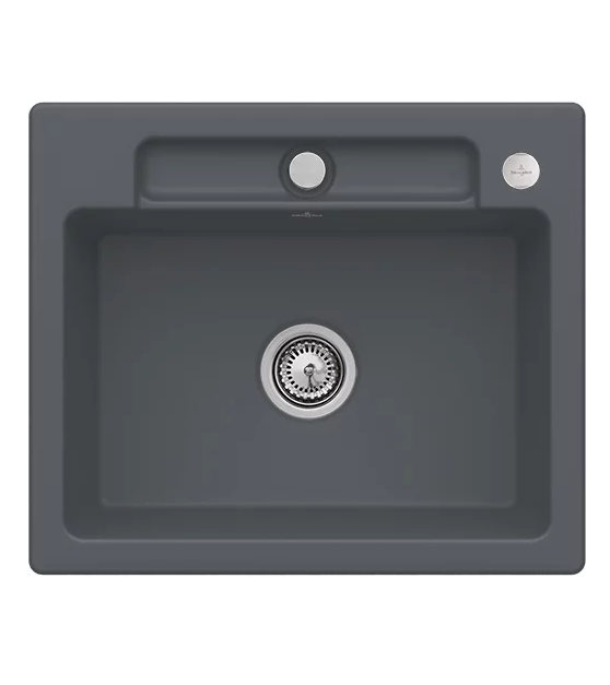 Мойка для кухни Villeroy & Boch Siluet 60 S 60х51 см керамика graphite 334602i4