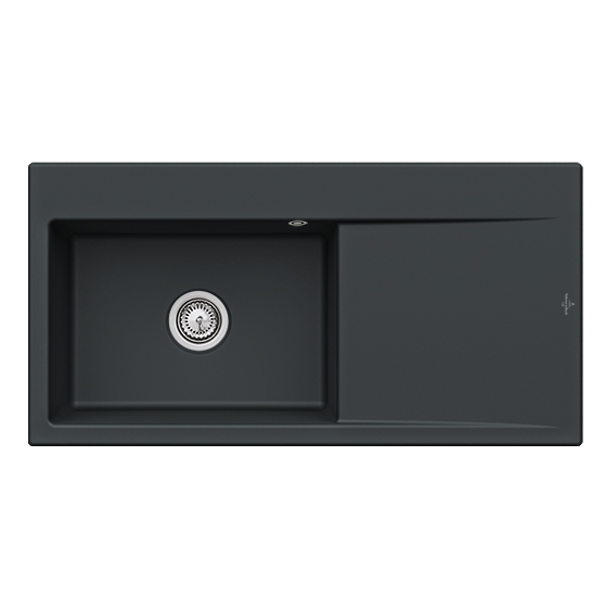 Мийка для кухні Villeroy & Boch Subway Style 60 100х51 см чаша зліва кераміка ebony 336202S5