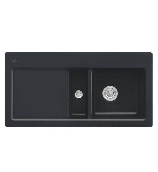 Мийка для кухні Villeroy & Boch Subway 60 100х51 см чаша справа кераміка ebony 671201S5