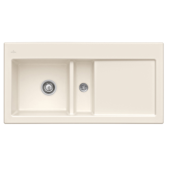 Мойка для кухни Villeroy & Boch Subway 60 100х51 см чаша слева керамика crema 677001KR