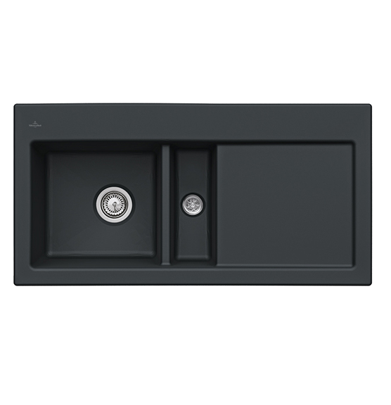 Мийка для кухні Villeroy & Boch Subway 60 100х51 см чаша зліва кераміка ebony 677001S5