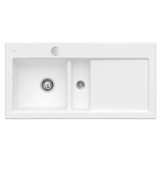 Мийка для кухні Villeroy & Boch Subway 60 100х51 см чаша зліва кераміка stone white 677002RW