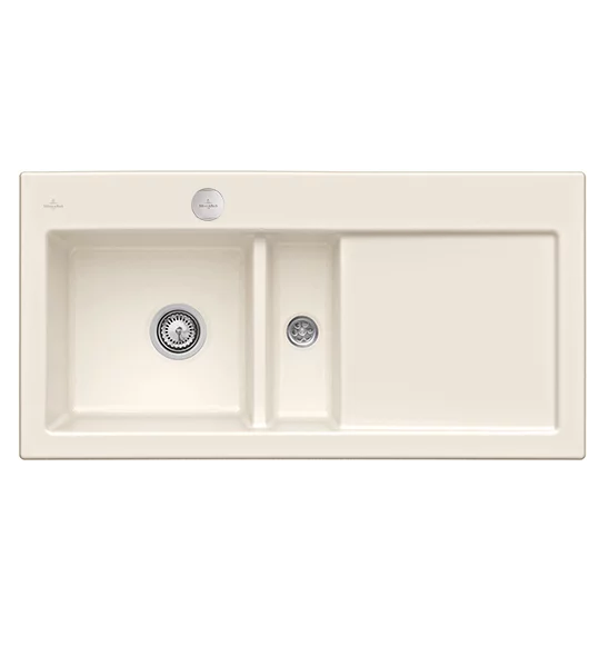 Мойка для кухни Villeroy & Boch Subway 60 100х51 см чаша слева керамика crema 677002KR