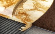 Арочный угловой L профиль Salag h10 мм 2.5 м латунь M080xx