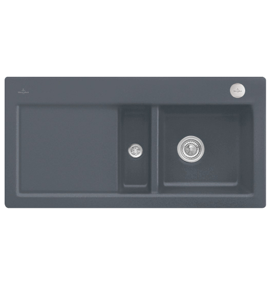 Мойка для кухни Villeroy & Boch Subway 60 100х51 см чаша справа керамика graphite 671202i4
