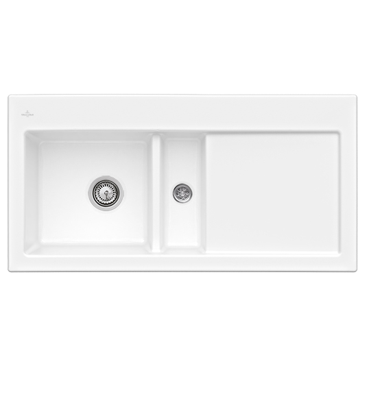 Мойка для кухни Villeroy & Boch Subway 60 100х51 см чаша слева керамика white alpin 677001R1