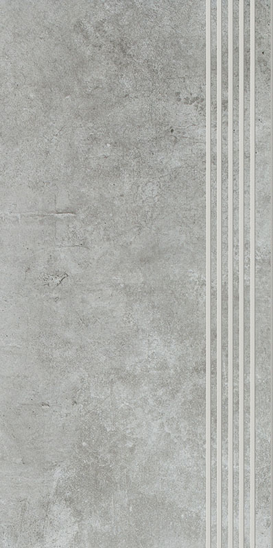 Ступень Paradyz Scratch Grys Stopnica Prosta Nacinana Polpoler 29,8х59,8 см RN--298X598-1-SCRA.GRSP-P