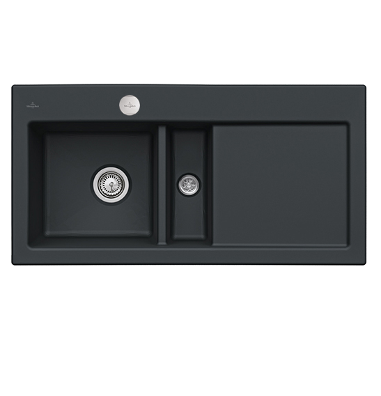 Мийка для кухні Villeroy & Boch Subway 60 100х51 см чаша зліва кераміка ebony 677002S5