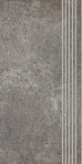 Ступень Paradyz Riversand Grafit Stopnica Prosta Nacinana Mat. 29,8х59,8 см RN--298X598-1-RIVE.GTSP-M