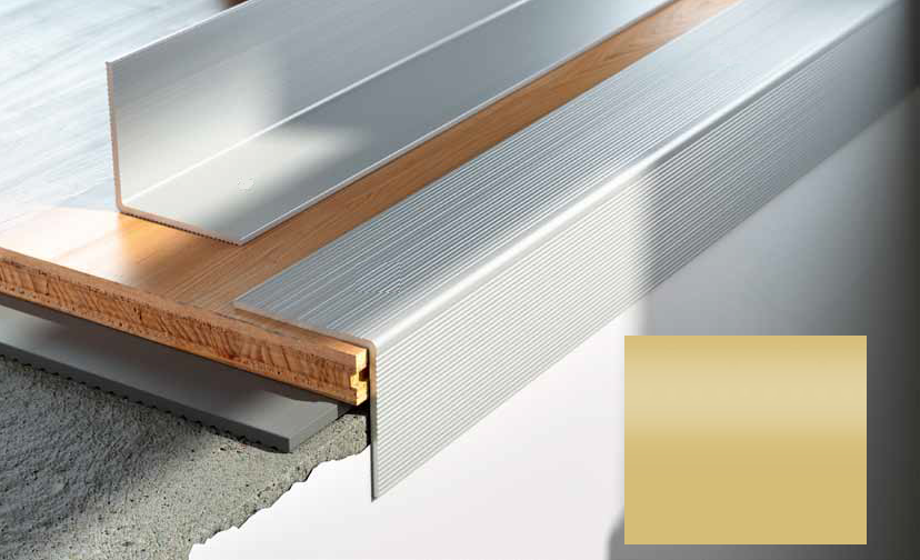 Лестничный профиль Salag Stratus S04 с самоклеящейся лентой 1.82 м золотой анoдированный S04F10