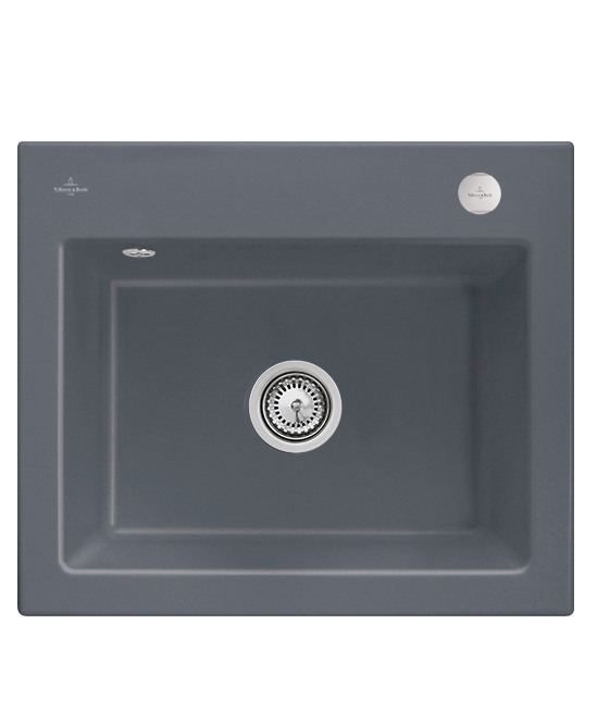 Мийка для кухні Villeroy & Boch Subway 60 S 60х51 см кераміка graphite 330902i4