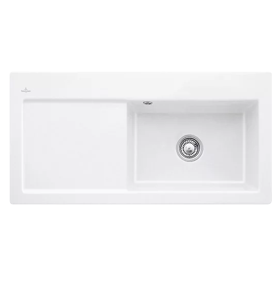 Мийка для кухні Villeroy & Boch Subway 60 XL 100х51 см чаша справа кераміка stone white 671901RW