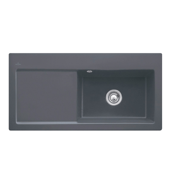 Мийка для кухні Villeroy & Boch Subway 60 XL 100х51 см чаша справа кераміка graphite 671901i4