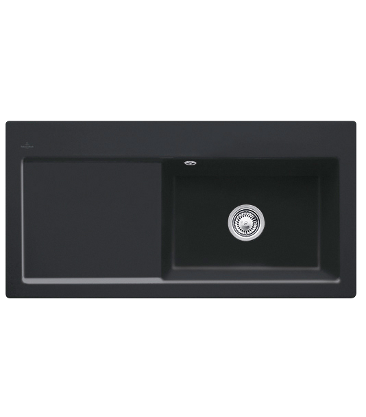 Мийка для кухні Villeroy & Boch Subway 60 XL 100х51 см чаша справа кераміка ebony 671901S5