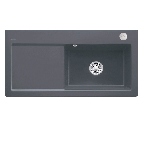 Мойка для кухни Villeroy & Boch Subway 60 XL 100х51 см чаша справа керамика graphite 671902i4