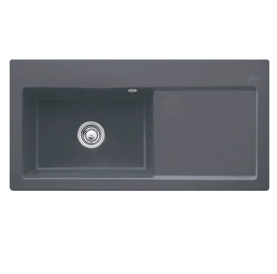Мойка для кухни Villeroy & Boch Subway 60 XL 100х51 см чаша слева керамика graphite 671801i4