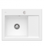 Мийка для кухні Villeroy & Boch Subway 45 Compact 65х51 см чаша зліва кераміка stone white 331202RW