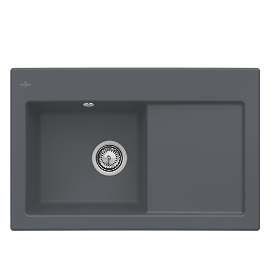 Мийка для кухні Villeroy & Boch Subway 45 78х51 см чаша зліва кераміка graphite 677201i4