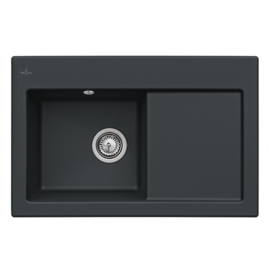 Мийка для кухні Villeroy & Boch Subway 45 78х51 см чаша зліва кераміка ebony 677201S5