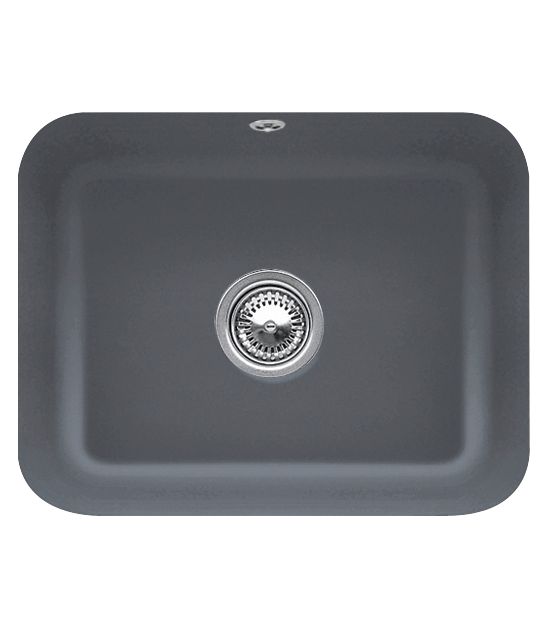 Мойка для кухни Villeroy & Boch Cisterna 60C 55х44 см под столешницу керамика graphite 670602i4