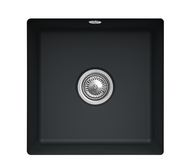 Мийка для кухні Villeroy & Boch Subway 50 SU 44х44 см під стільницю кераміка ebony 332502S5