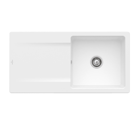 Мийка для кухні Villeroy & Boch Siluet 60 flat 98х49 см кераміка white alpin 33361FR1